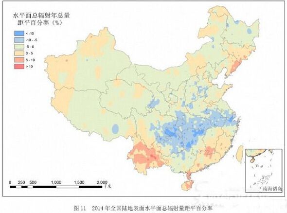 中国气象局发布《2014年风能太阳能资源年景公报》